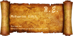 Moharos Edit névjegykártya