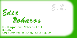 edit moharos business card